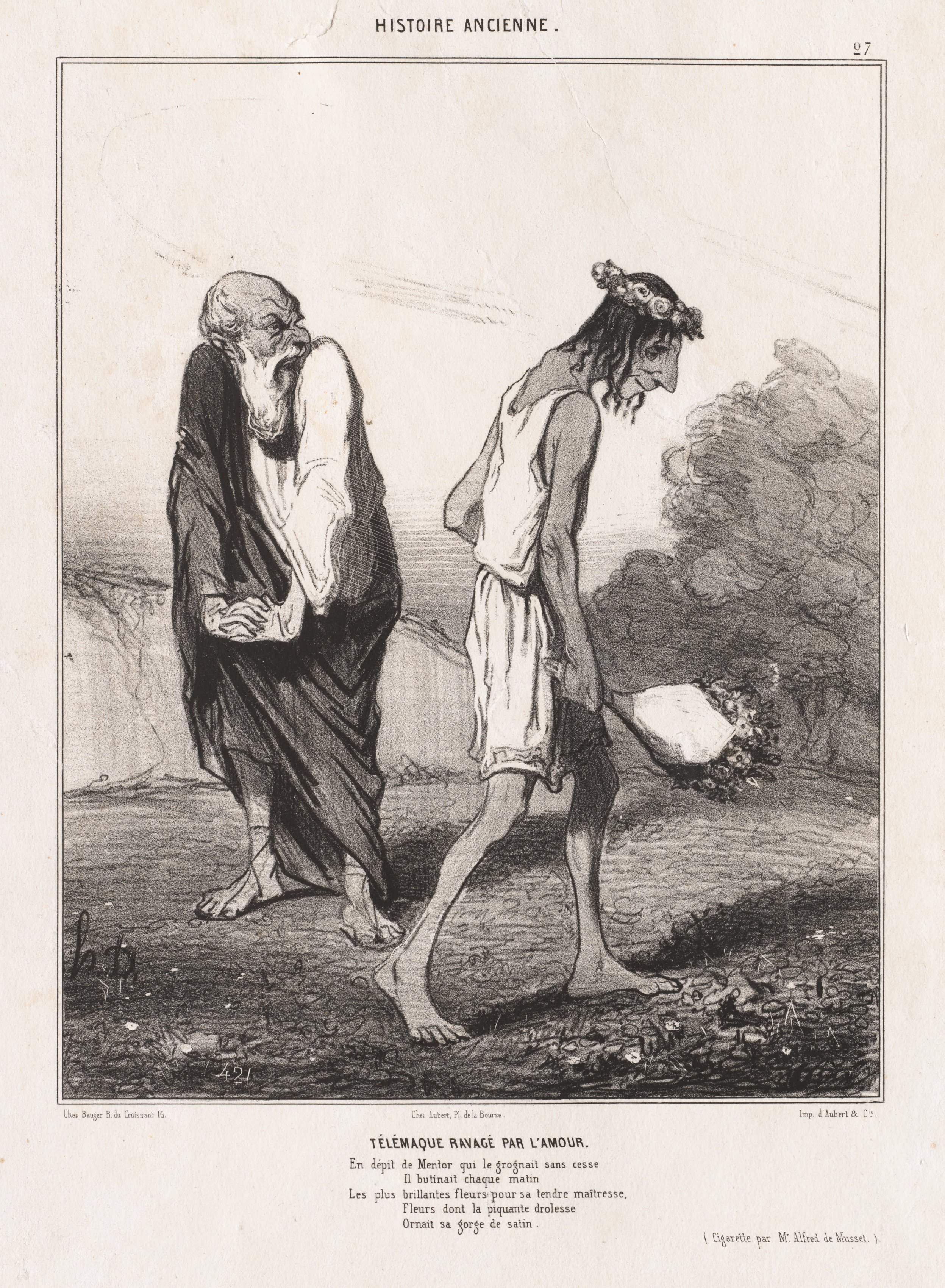 Honoré Daumier, Telemachus Ravaged by Love