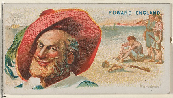 Allen & Ginter, Edward England, Marooned, from the Pirates of the Spanish Main series (N19) for Allen & Ginter Cigarettes