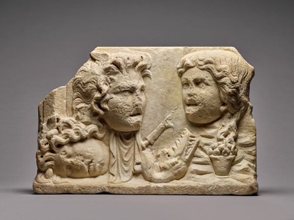 Unknown, Double-Sided Relief with Theater Masks