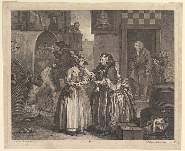 William Hogarth, A Harlot's Progress, Plate 1