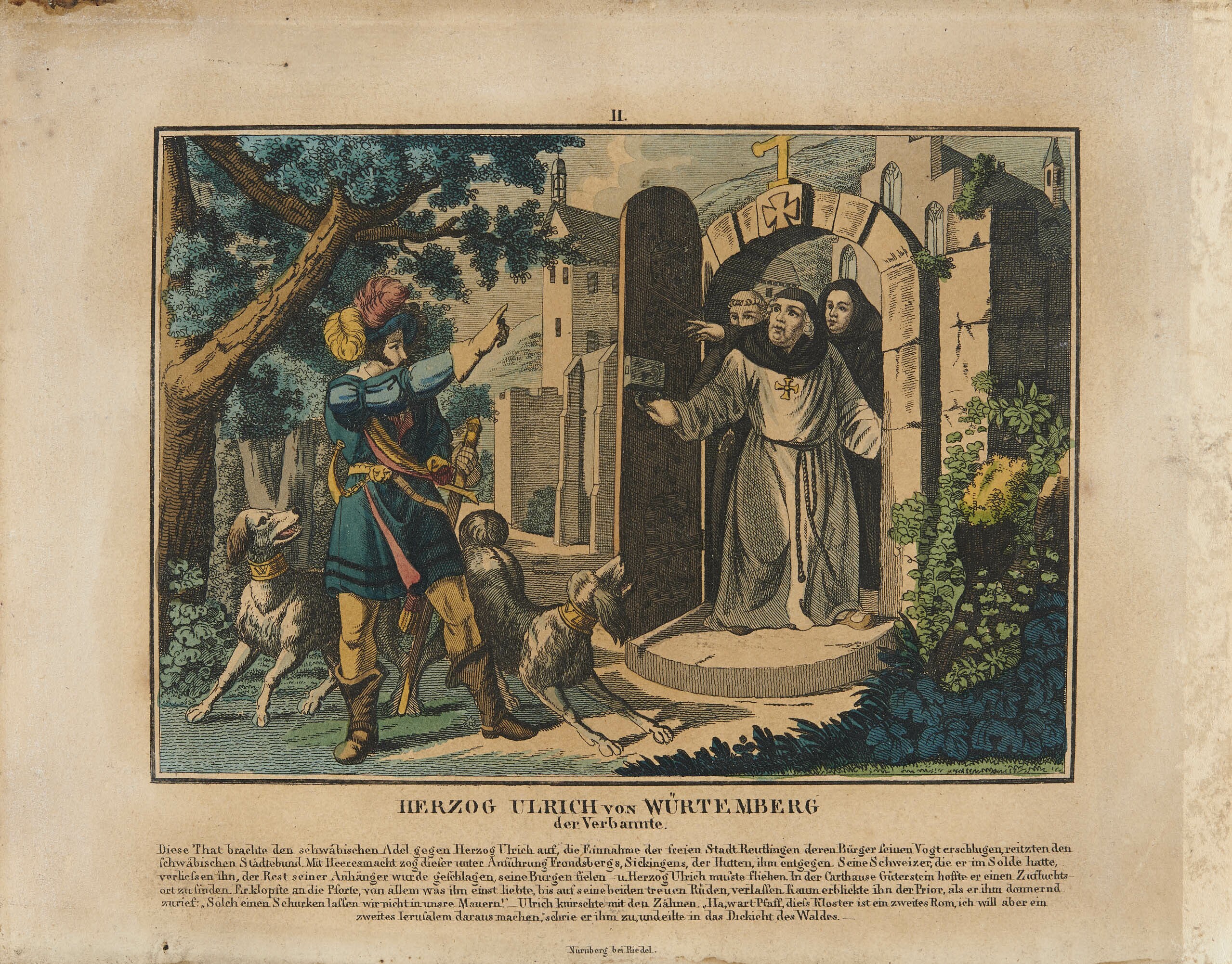 Johann Michael Eberlein, "Herzog Ulrich von Würtemberg der Verbannte", Blatt 2