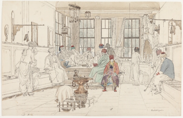 Martinus Rørbye, Det indre af en tyrkisk café