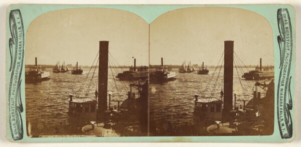 Charles Bierstadt, View in New York Harbor.