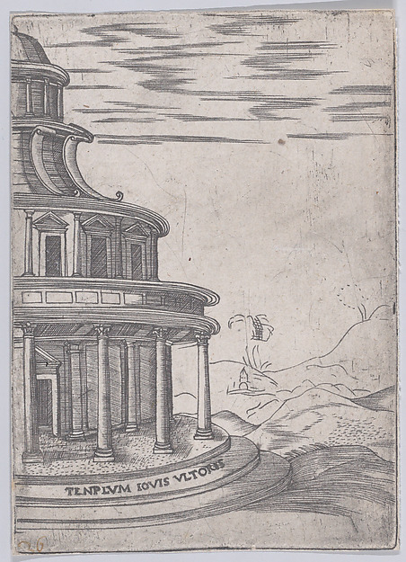 Anonymous, Italian, 16th century, Templum Iovis Ultoris, from "Views of Ancient Roman Temples and Arches"