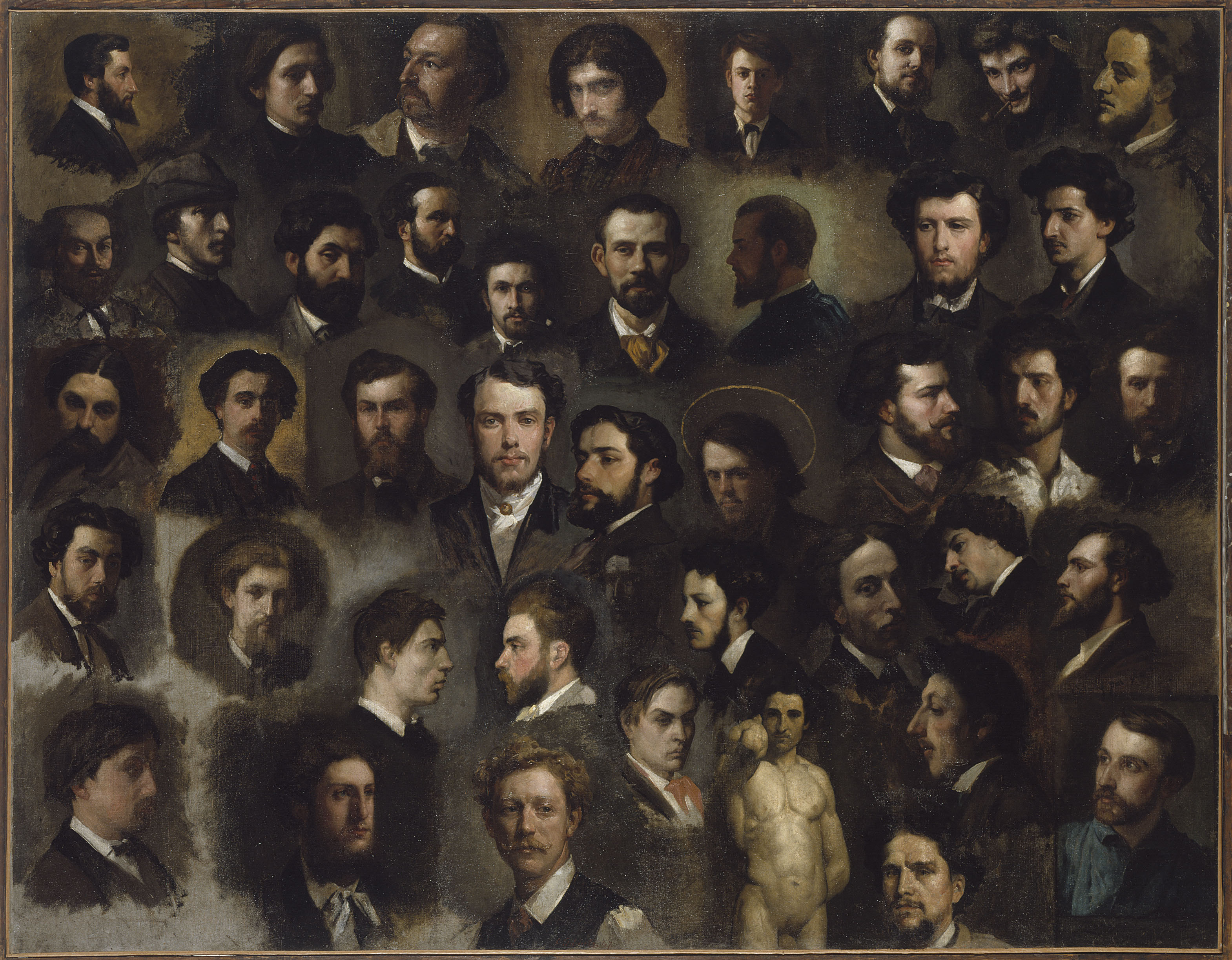 Anonyme, Quarante-trois portraits de peintres de l'atelier Gleyre