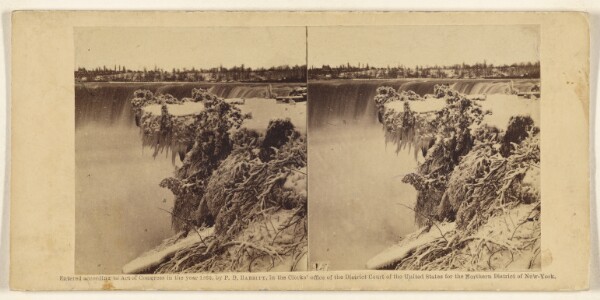 Platt D. Babbitt, Niagara in Winter. Table Rock and Horse Shoe Fall - Canada Side.