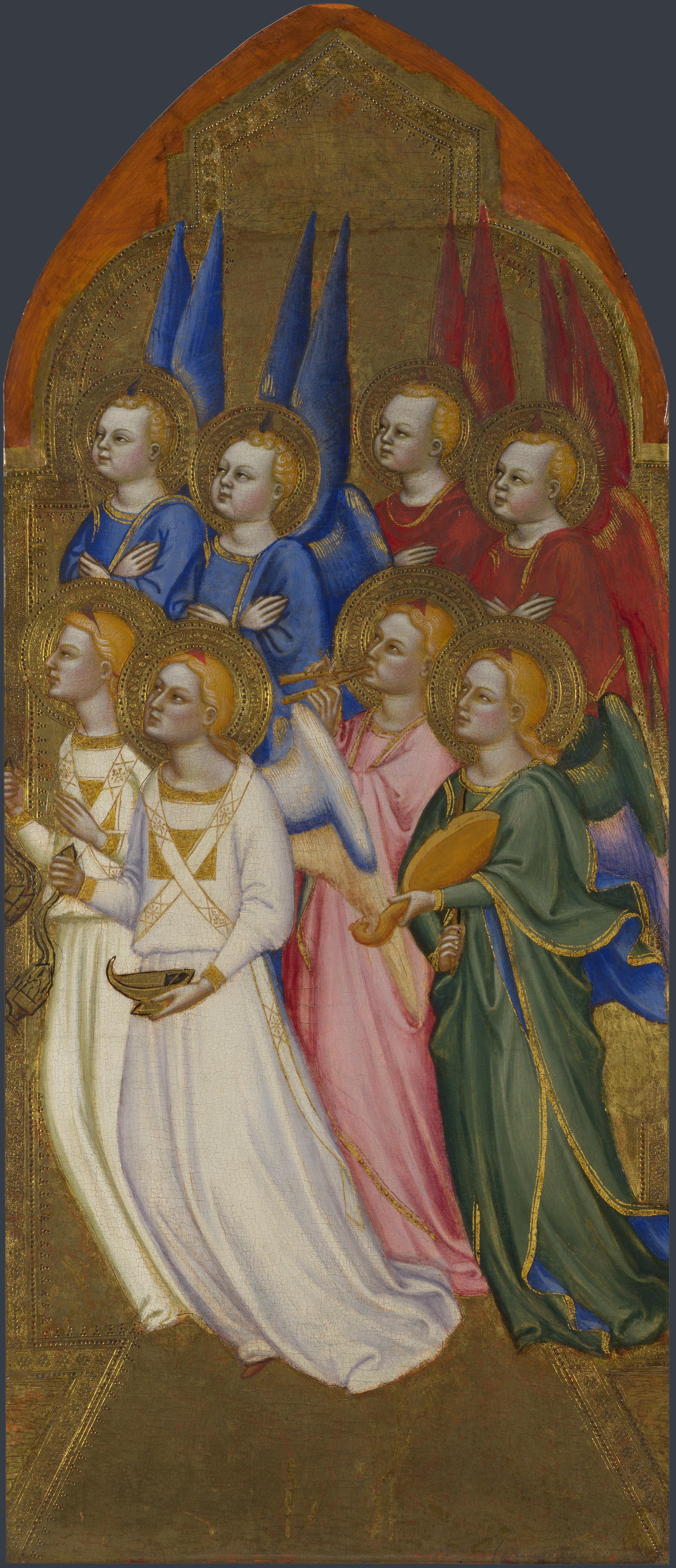 Jacopo di Cione, Seraphim, Cherubim and Adoring Angels