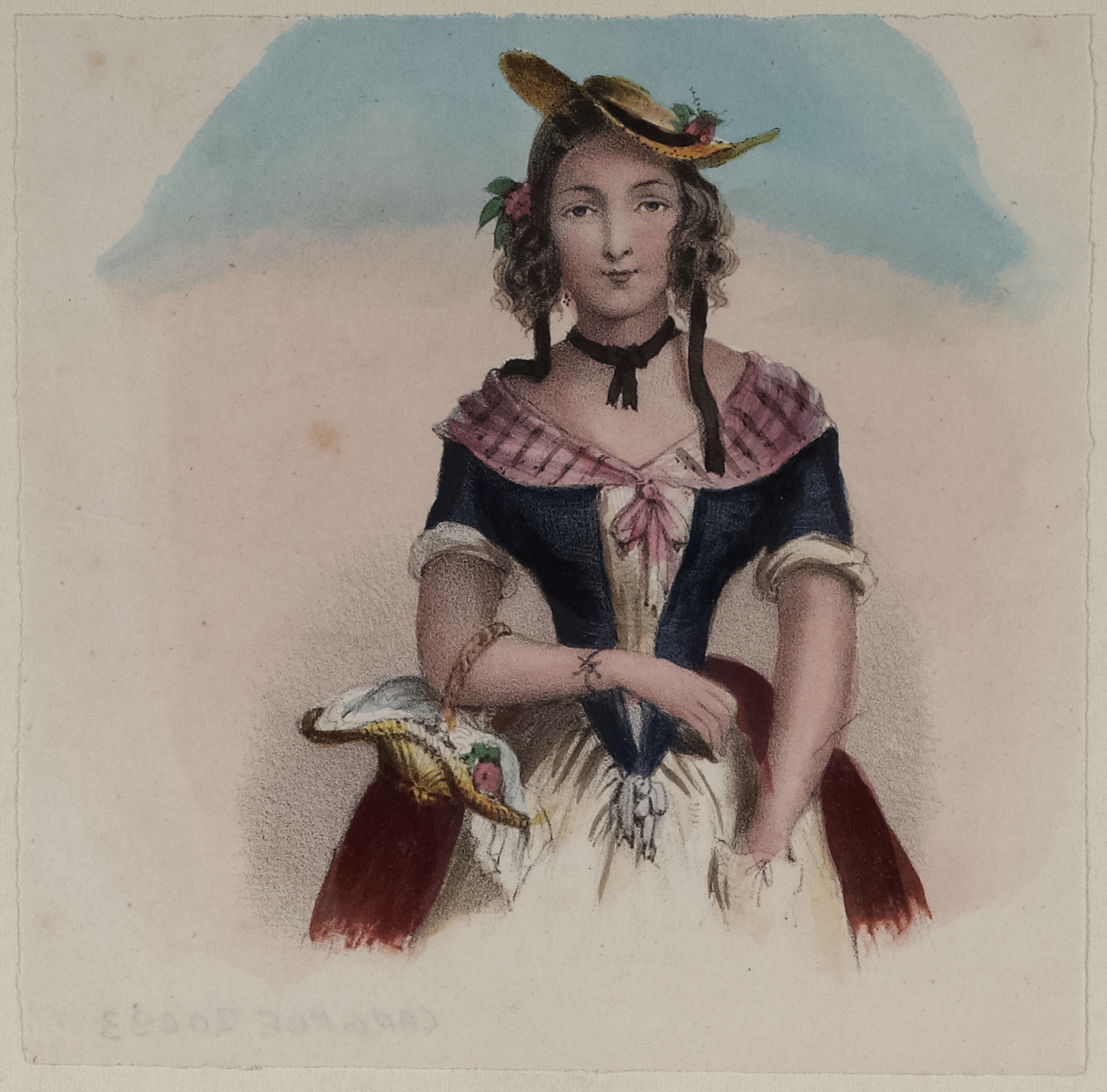 Anonyme, Portrait d'une jeune fille portant un chapeau