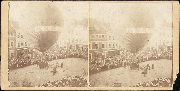 Unknown, [Stereograph View of a Hot Air Balloon]