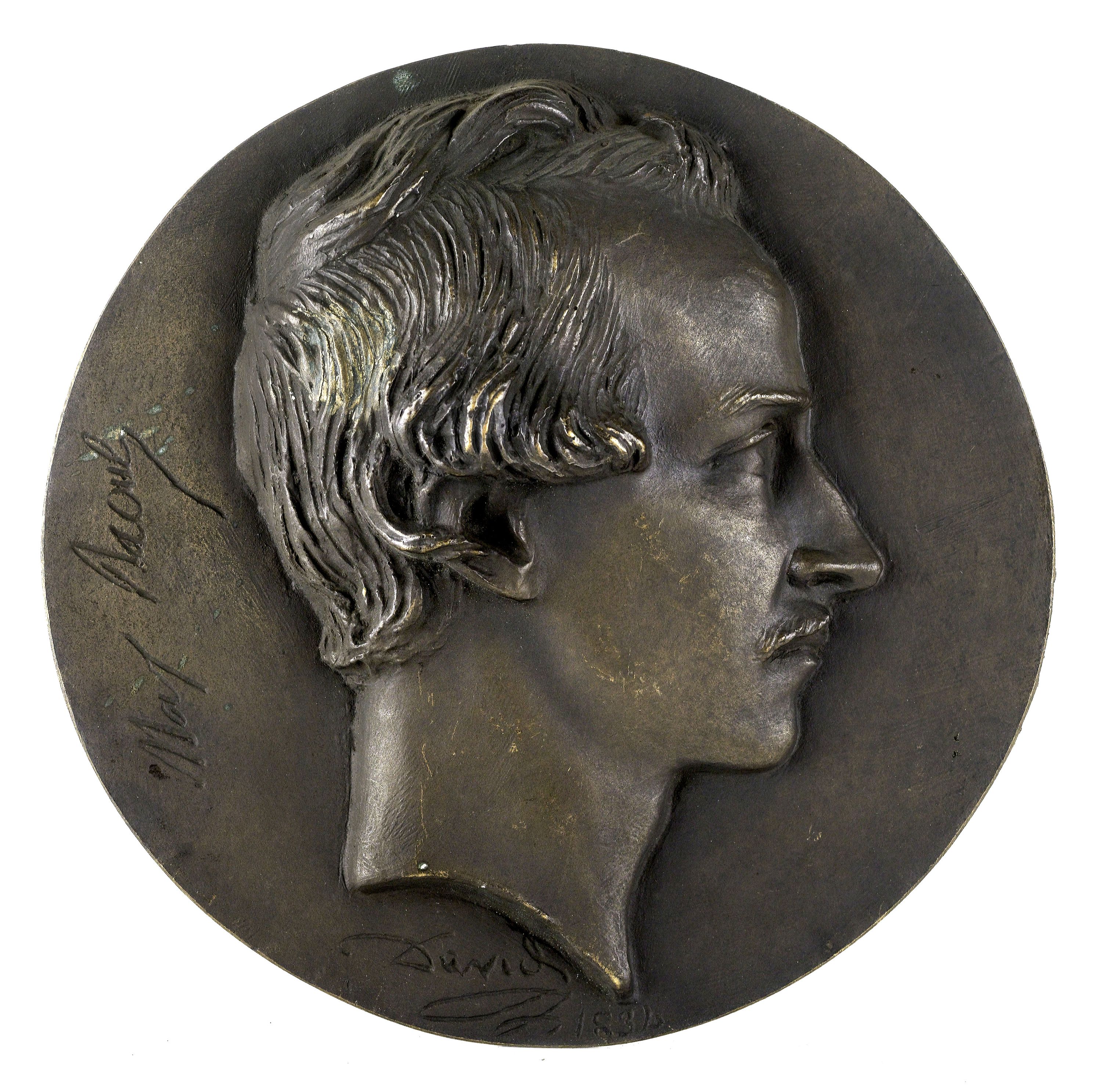 David d'Angers, Portrait de Max Raoul, pseudonyme de Charles Letellier de Saint-Malo, publicite