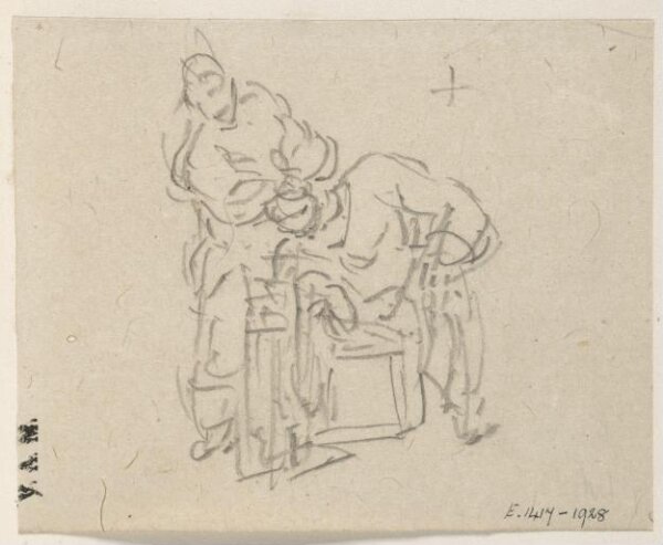 George Chinnery, A barber and customer