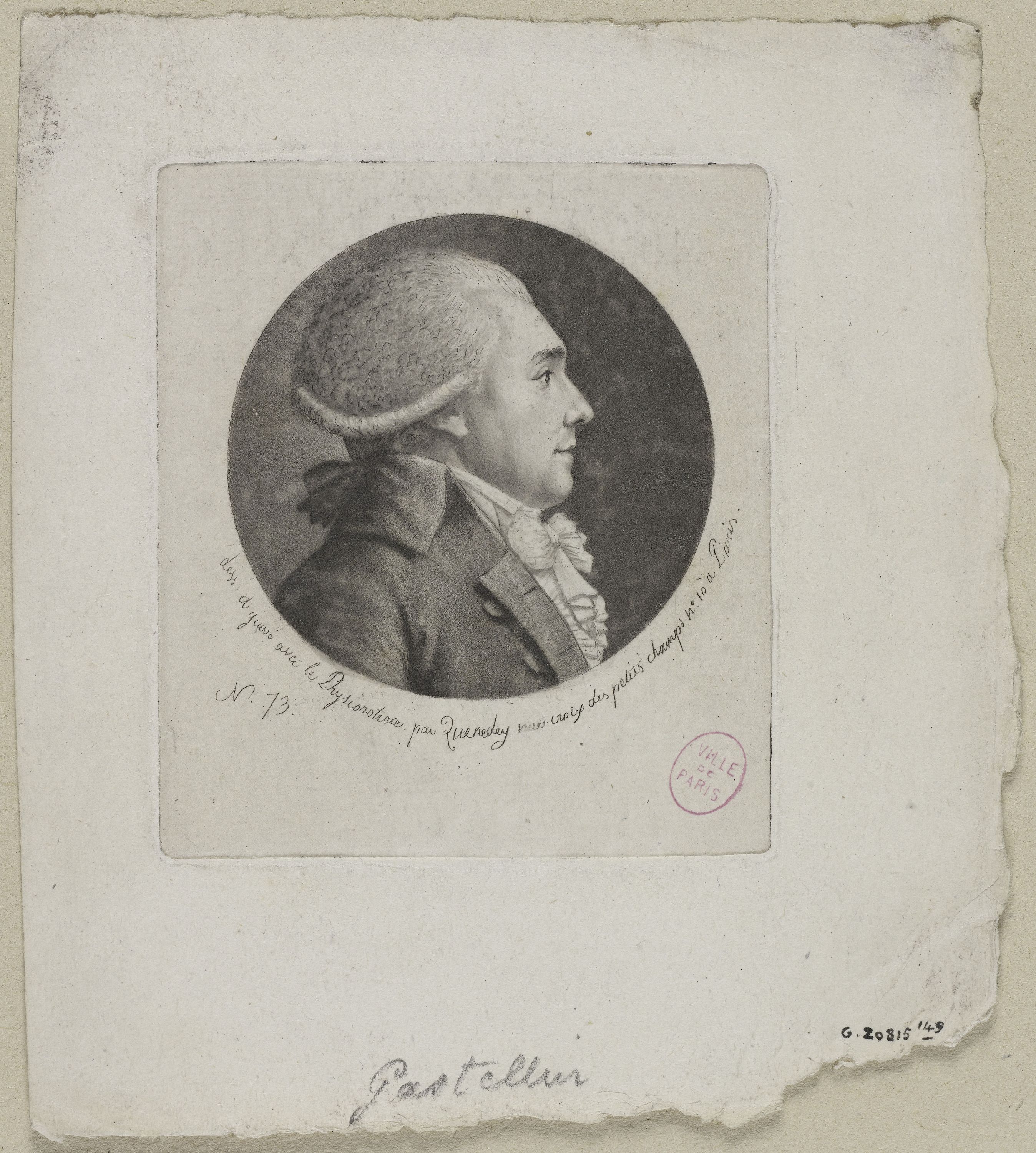Edmé Quenedey, Portrait de Monsieur Gastellier