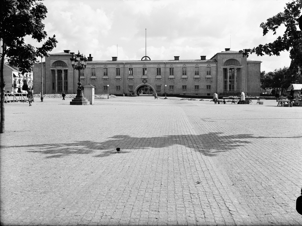 Paul Sandberg, Vaksala Square and Vaksala School, Fålhagen, Uppsala 1947