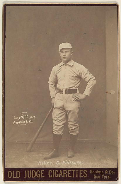 Goodwin & Company, Miller, Catcher, Pittsburgh, from the series Old Judge Cigarettes