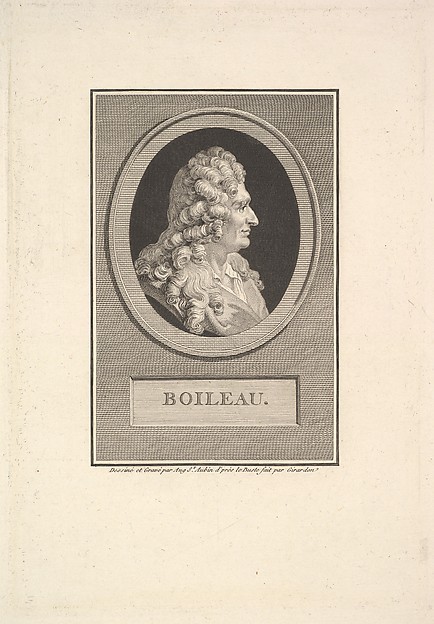Augustin de Saint-Aubin, Portrait of Despréaux Nicolas Boileau