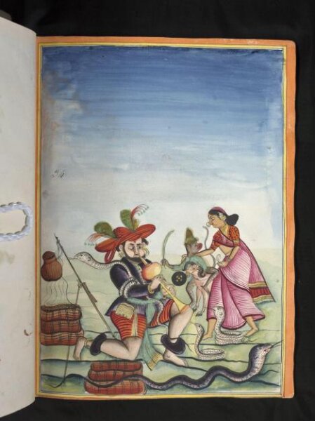 Unknown, A snake-charmer and his wife