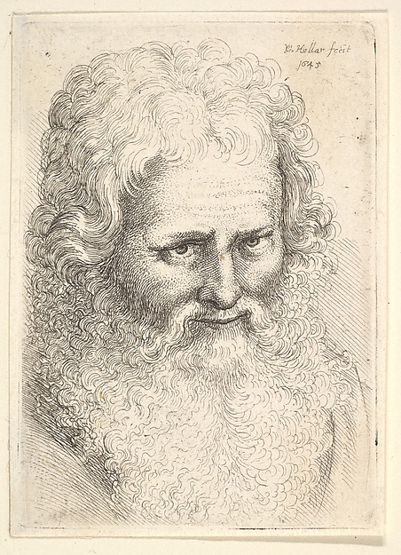 Wenceslaus Hollar, Head of an old man with a large beard