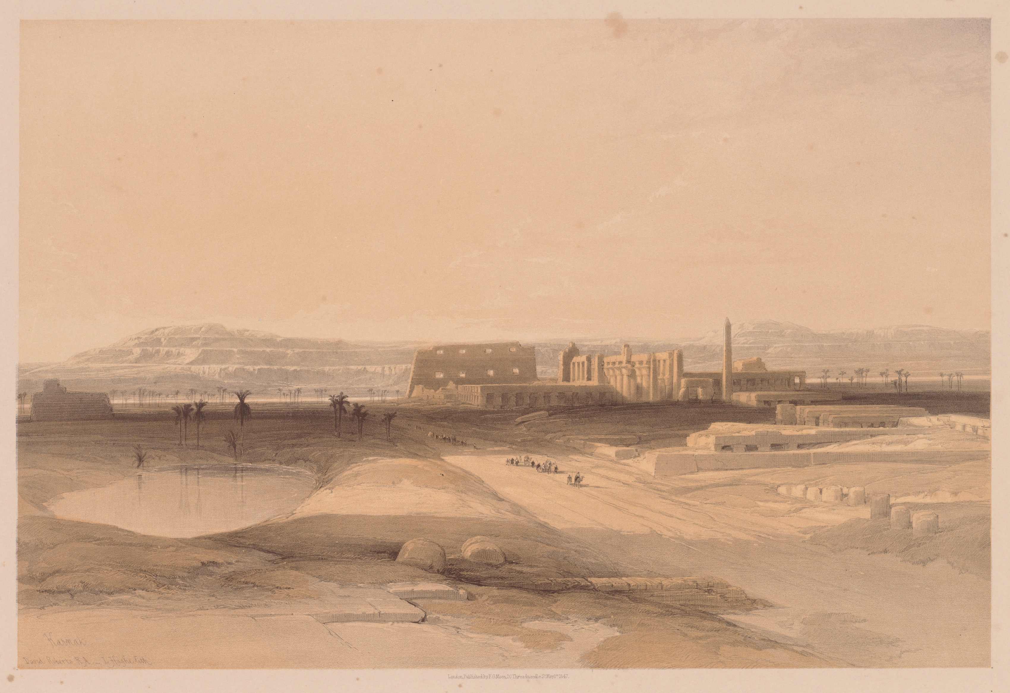 Louis Haghe, Egypt and Nubia:  Volume II - No. 32, Karnak