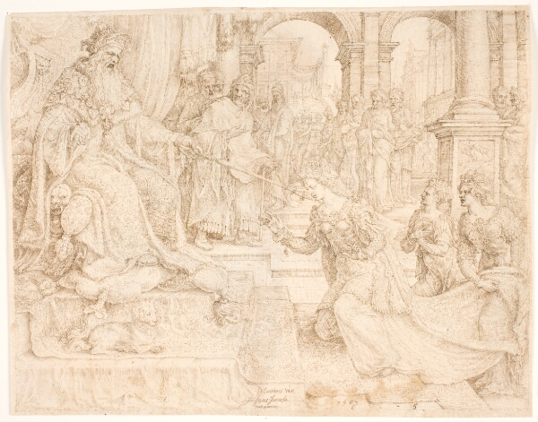 Maarten van Heemskerck, Ester knæler for Ahasverus