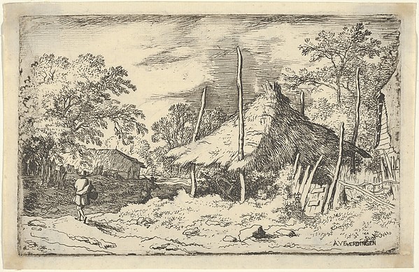 Allart van Everdingen, The Wheel underneath the Haybarn