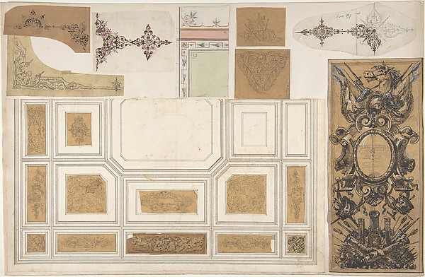 Jules-Edmond-Charles Lachaise, Nine Miscellaneous Designs for the de la Rochejaqulein Family