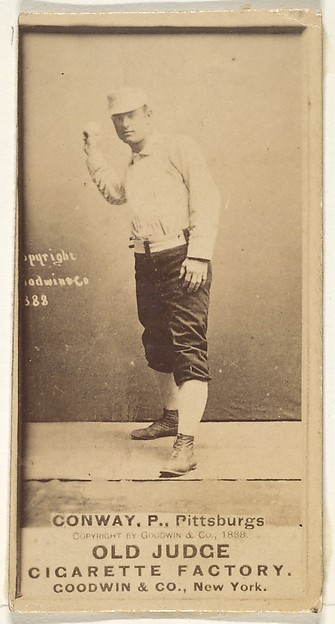 Goodwin & Company, Pete Conway, Pitcher, Pittsburgh, from the Old Judge series (N172) for Old Judge Cigarettes