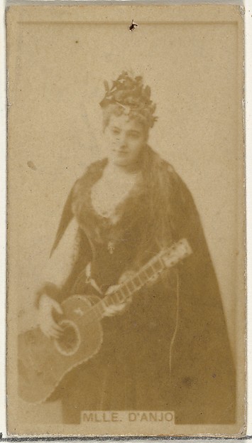W. Duke, Sons & Co., Mlle. D'anjo, from the Actors and Actresses series (N145-8) issued by Duke Sons & Co. to promote Duke Cigarettes