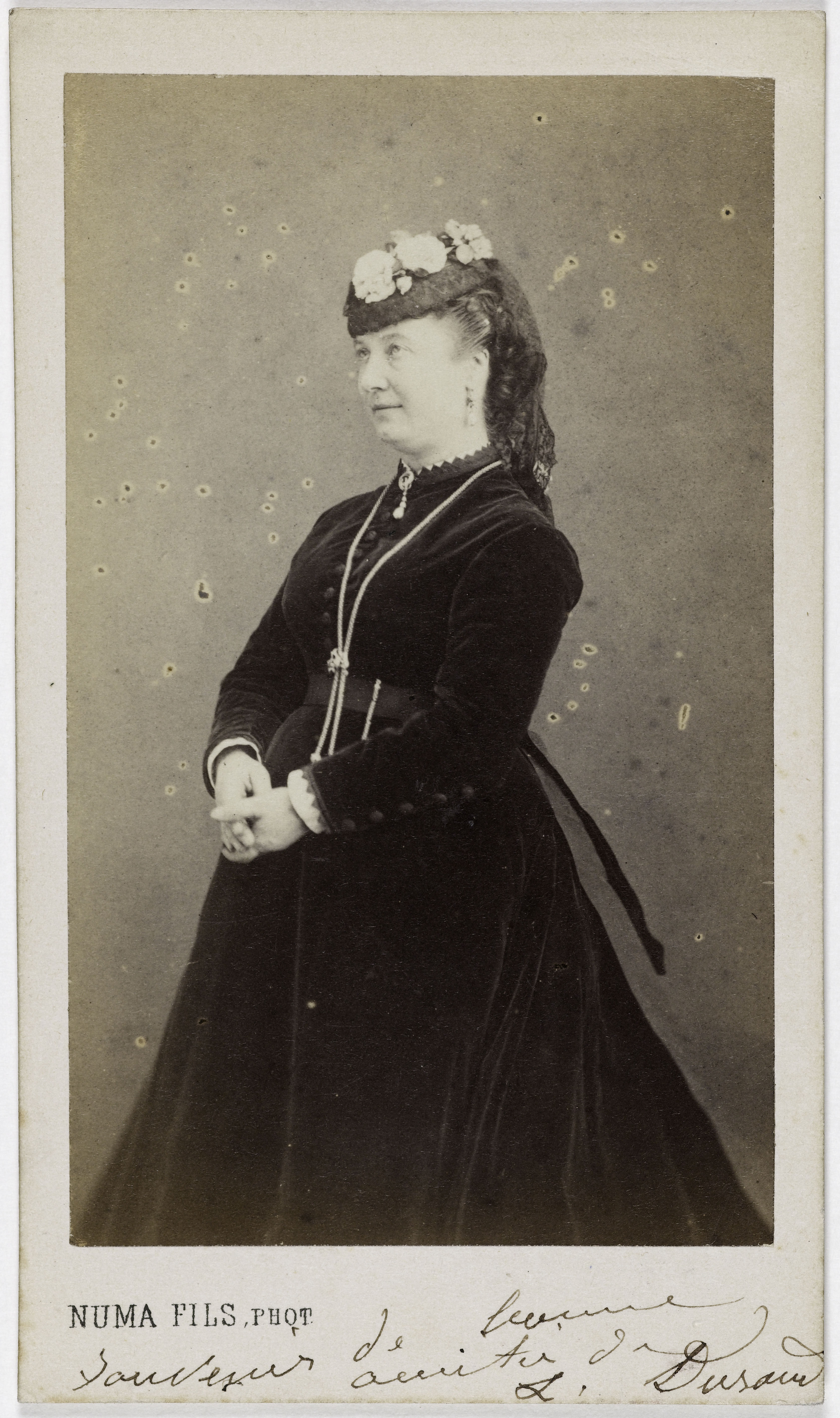 Numa Fils, Portrait de Lucile Durand ( -après 1887), (actrice)