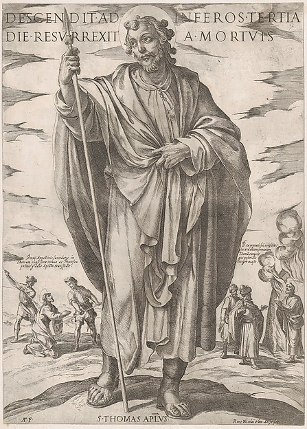 Antonio Tempesta, St. Thomas, from "Christ, Mary and the Apostles"