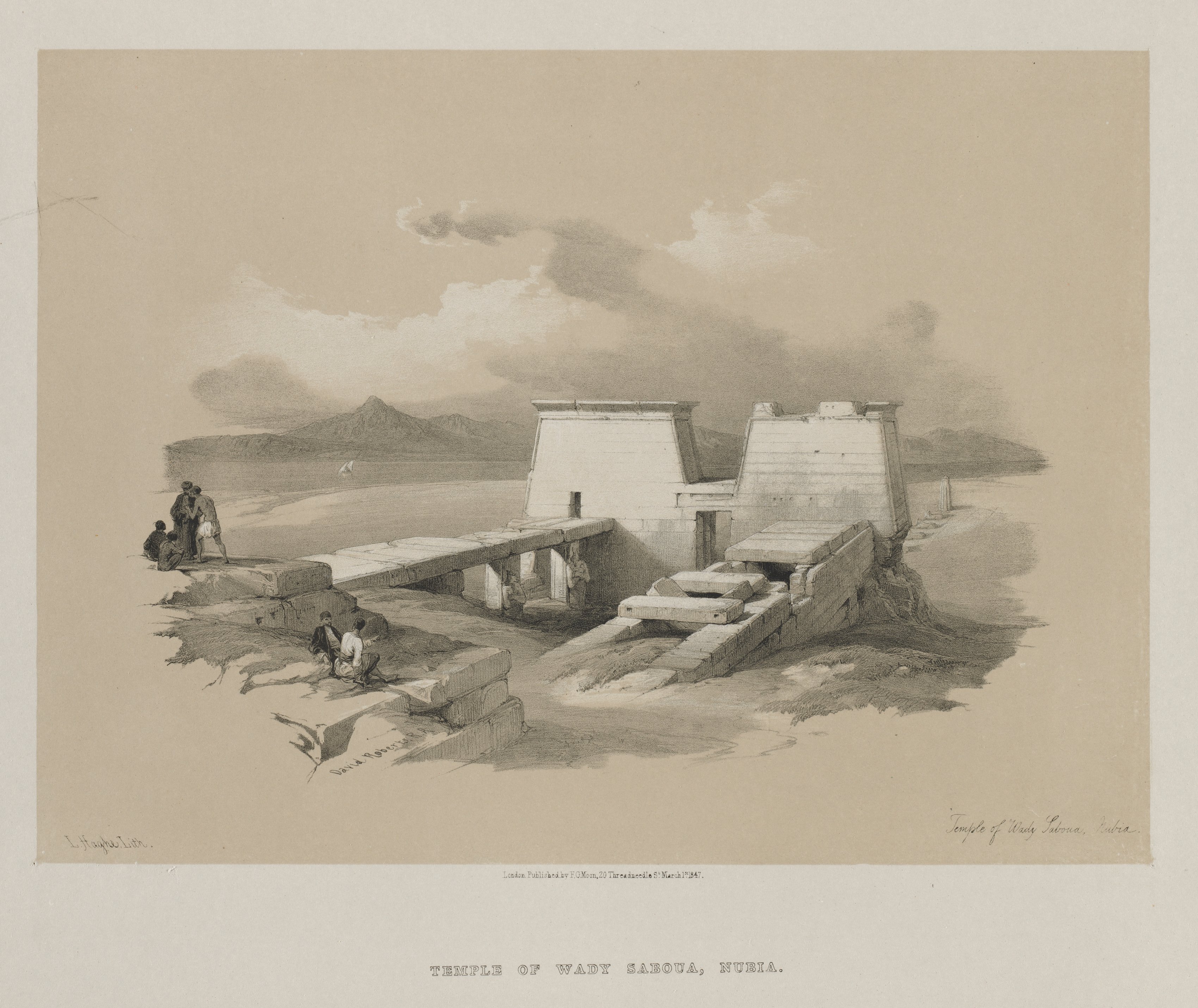 Louis Haghe, Egypt and Nubia, Volume I: Temple of Wady Saboua, Nubia