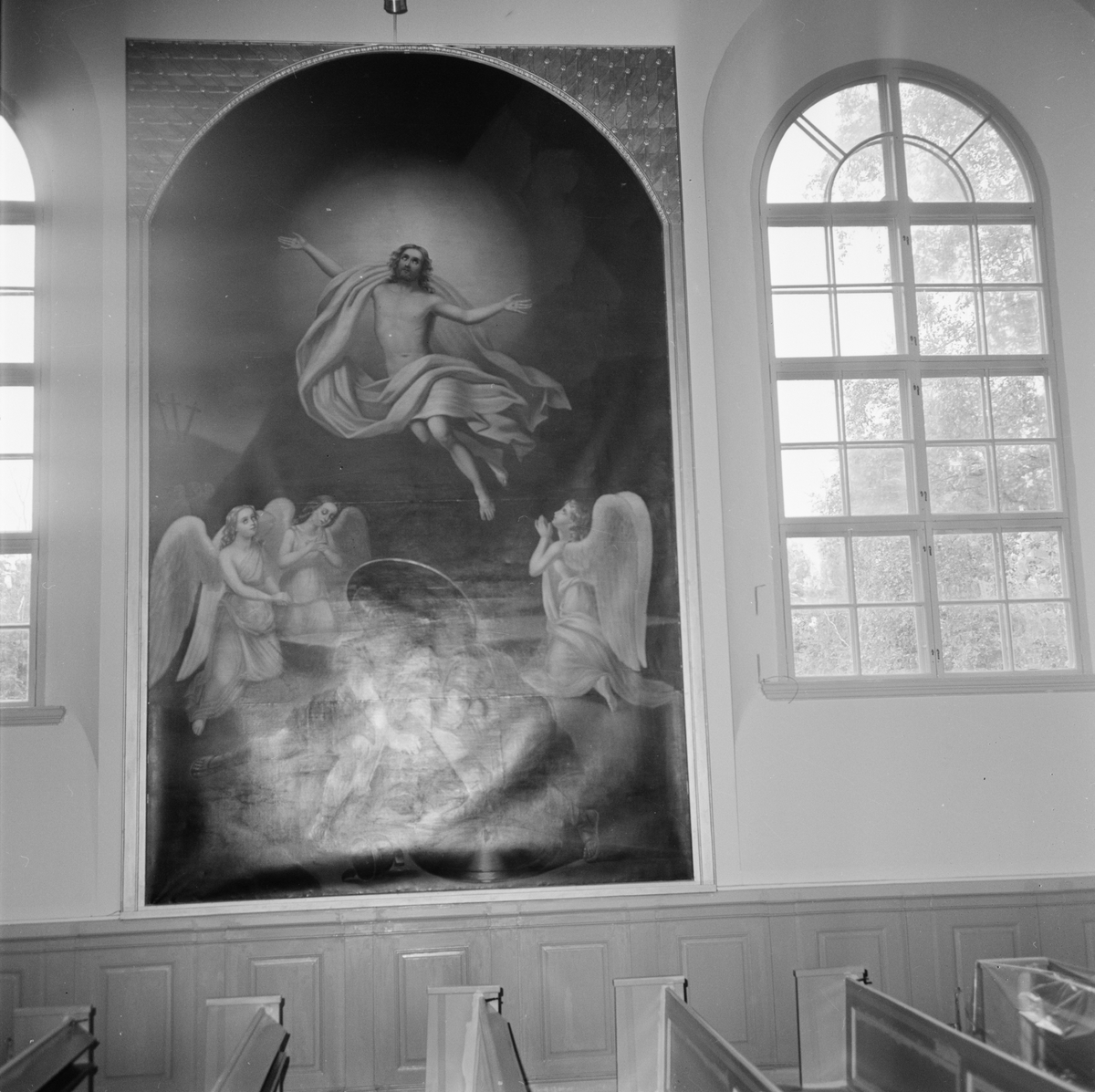 Tierp Arbetarbladet, Söderfors kyrka, kyrkmålning, Söderfors socken, Uppland 1979