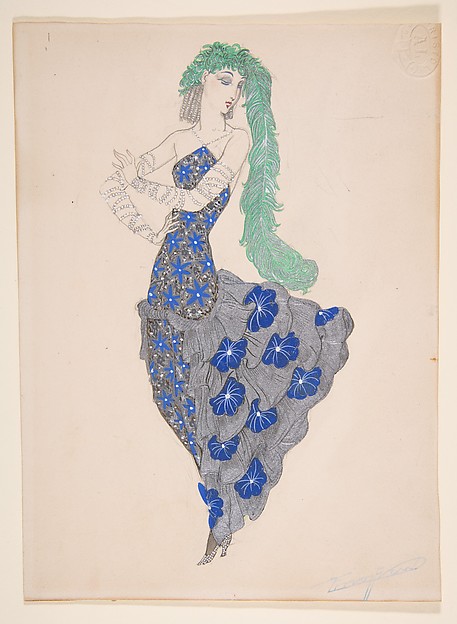 Anonymous, French, 19th century, Design for a theater costume