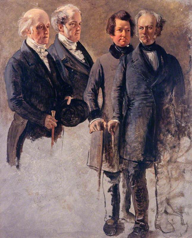 George Harvey, The Marquess of Breadalbane with Lord Cockburn, the Marquess of Dalhousie and Lord Rutherfurd