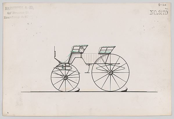 Brewster & Co., Design for 4 seat Phaeton, no top, no. 3170a