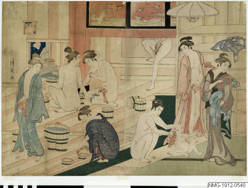 Torii Kiyonaga, Träsnitt, Bildkonst, Print, Woodcut, Woodblock