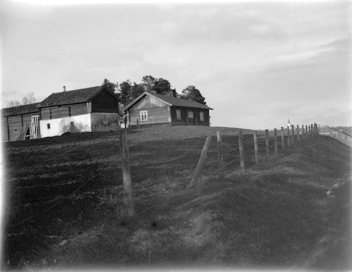 Anno Domkirkeodden, ELVSHOLMEN I ÅKERSVIKA, DISEN, HUSMANNSPLASS, VANG i Hamar kommune, CA. 1900, VANGSVEGEN 200, GLASSPLATE.