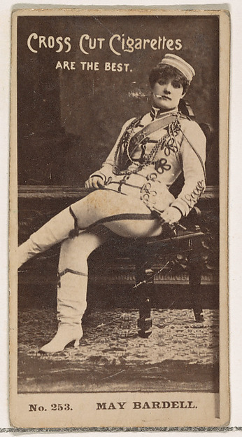 W. Duke, Sons & Co., Card Number 253, May Bardell, from the Actors and Actresses series (N145-2) issued by Duke Sons & Co. to promote Cross Cut Cigarettes