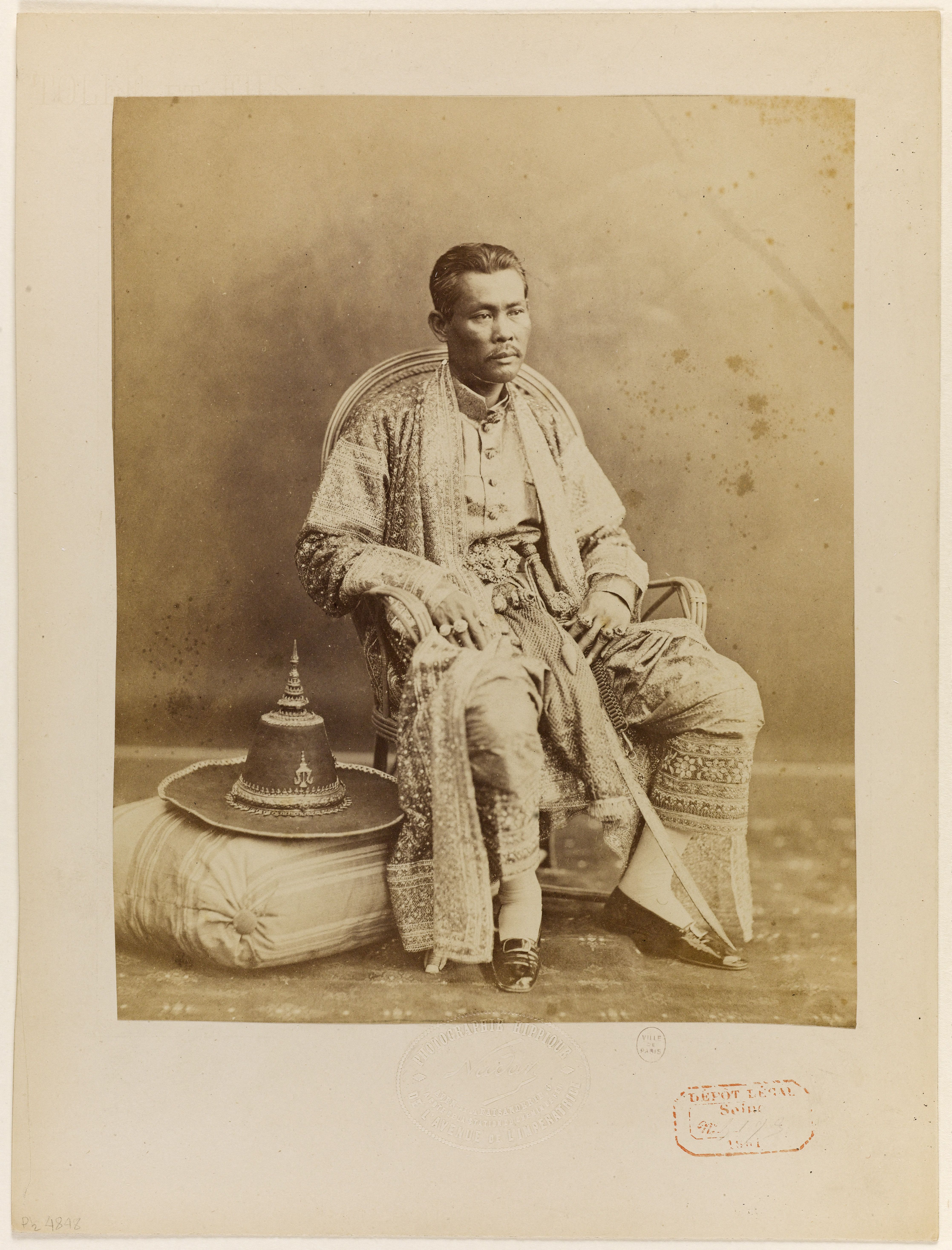 Nadar, Portrait d'un prince (?) d'Indochine.
