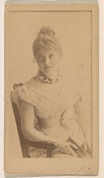 Kinney Brothers Tobacco Company, Seated actress, from the Actresses series (N245) issued by Kinney Brothers to promote Sweet Caporal Cigarettes