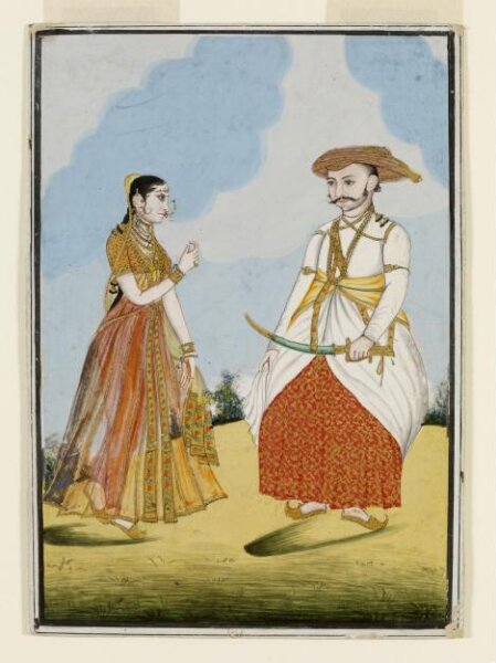 Unknown, A warrior with his wife