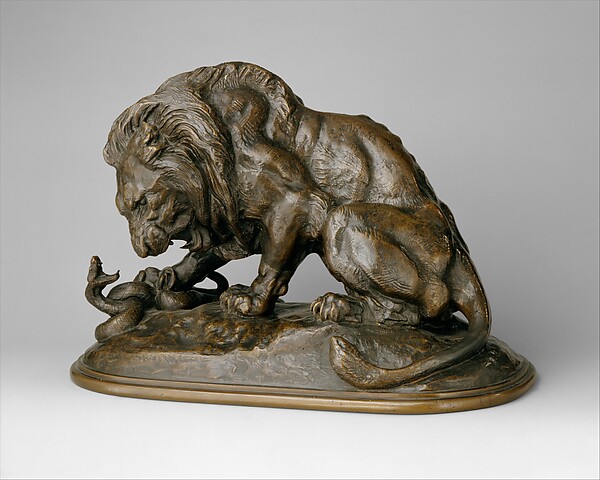 Antoine-Louis Barye, Lion and Serpent no. 1