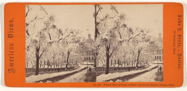 John P. Soule, Winter View of Park Street and State House, Boston, Mass.
