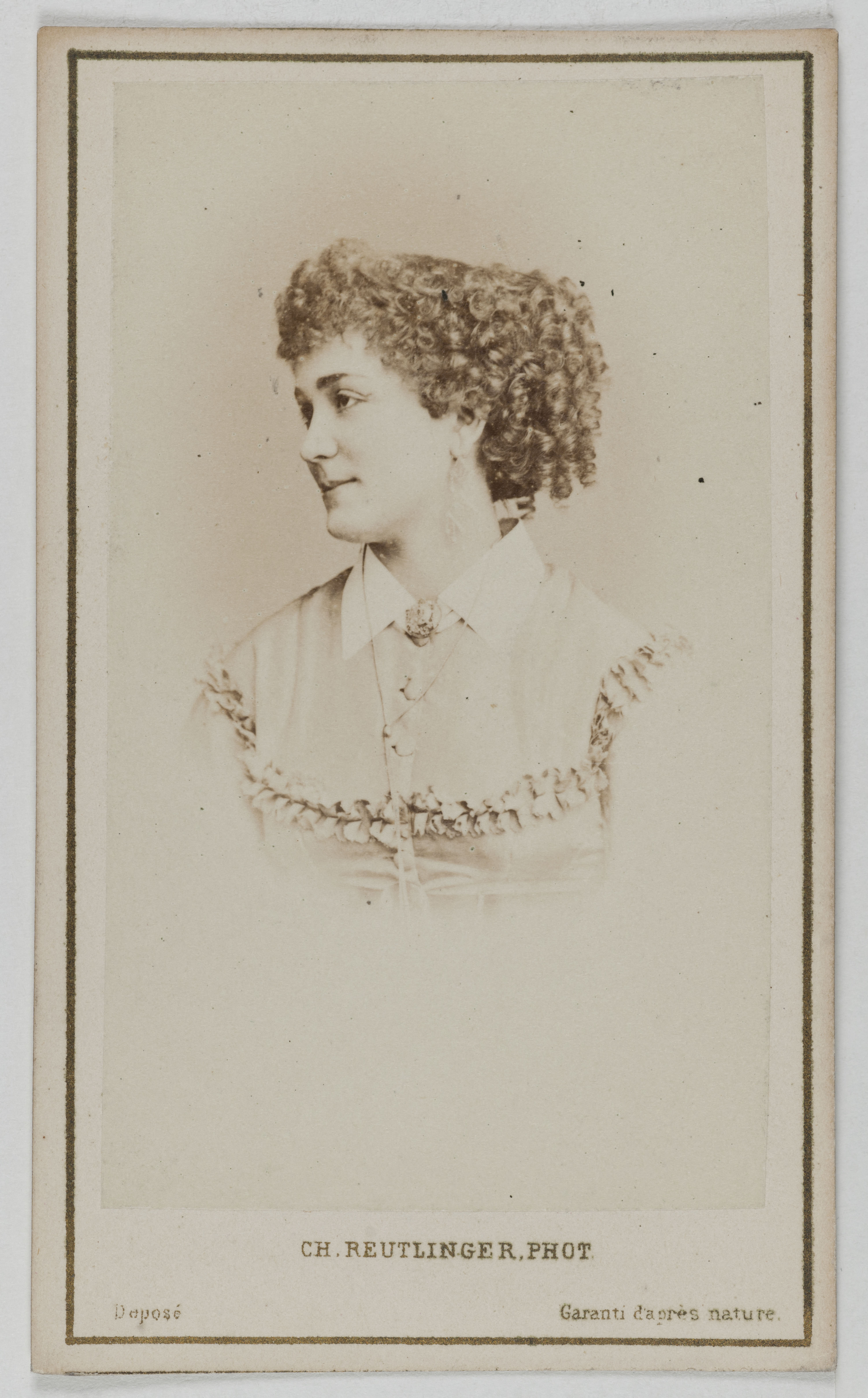 Charles Reutlinger, Portrait de Berthe Legrand (Adèle Blanchart dite, 1850-1910), (actrice)