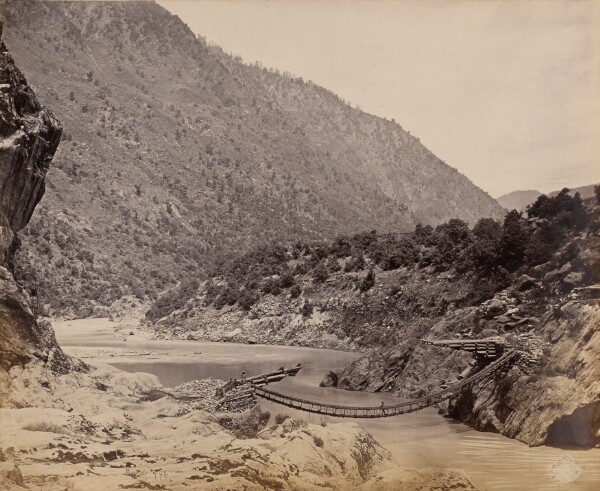 Samuel Bourne, Rope Bridge near Kistwar