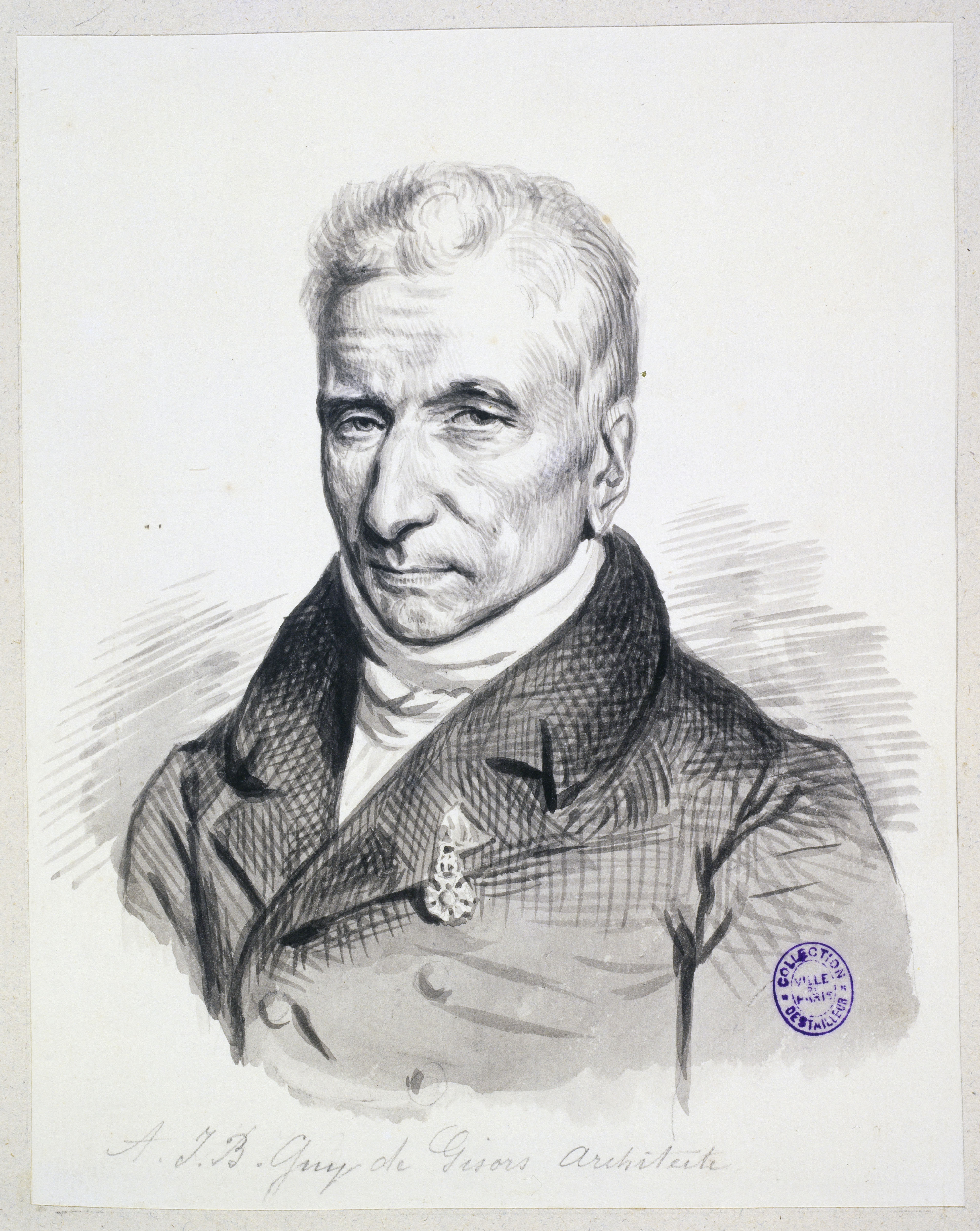 Anonyme, Portrait d'Alexandre Jean-Baptiste Guy de Gisors (1762-1835), architecte