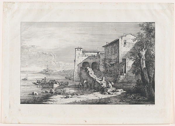 Jean Jacques de Boissieu, View of Old Customs House in Rome