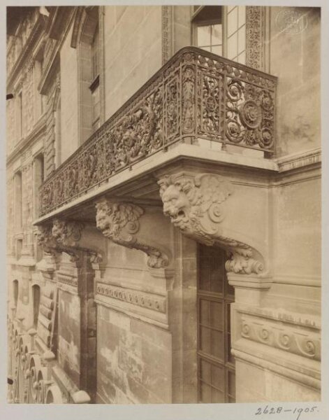 Atget, Jean-Eugène-Auguste, Balcony, The Louvre, Paris, France