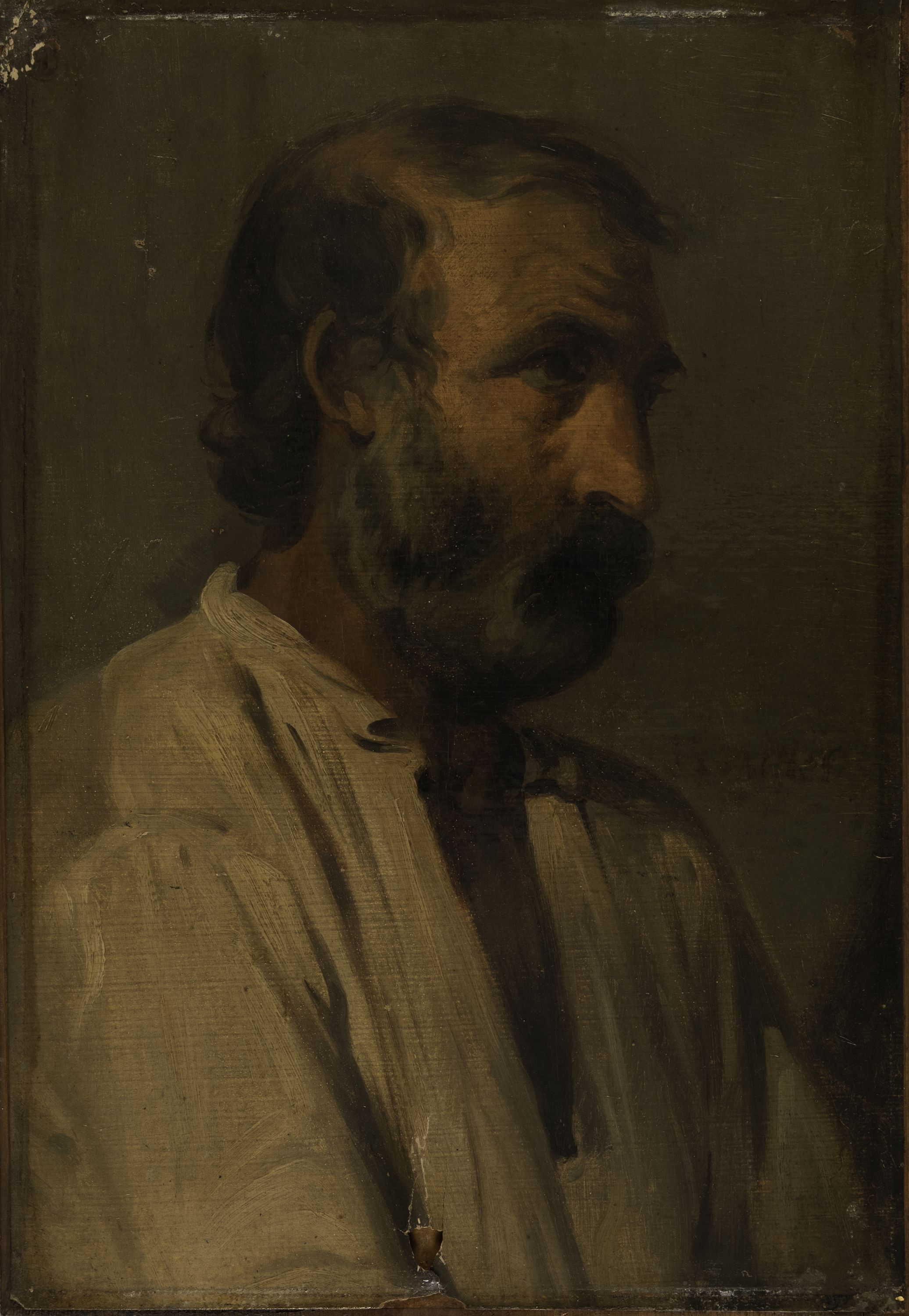 Anonyme, Paysan songeur, dans le genre de Jean-François Millet