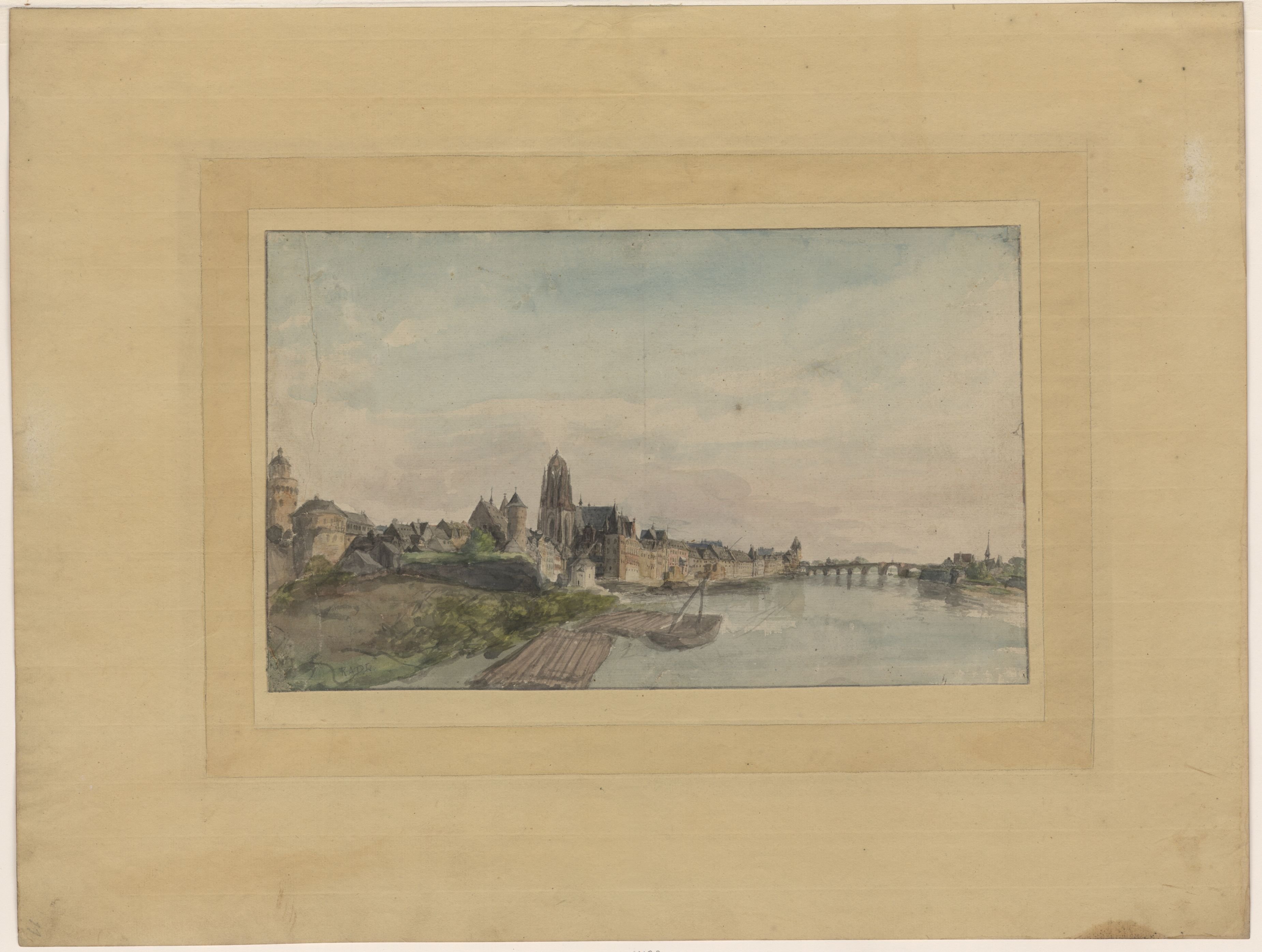 Anton Radl, Frankfurt am Main, Stadtansicht von Westen