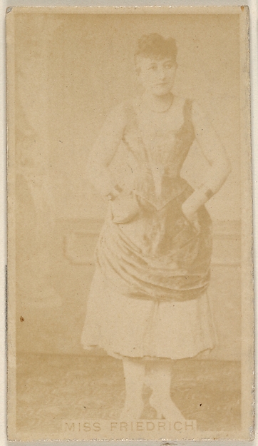Allen & Ginter, Miss Friedrich, from the Actors and Actresses series (N45, Type 8) for Virginia Brights Cigarettes